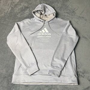 Adidas Hoodie Mens Large Gray Sweatshirt Creators Only Three Stripe Logo